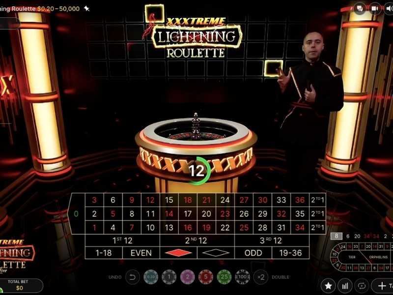 gameplay del juego XXXTreme Lightning Roulette